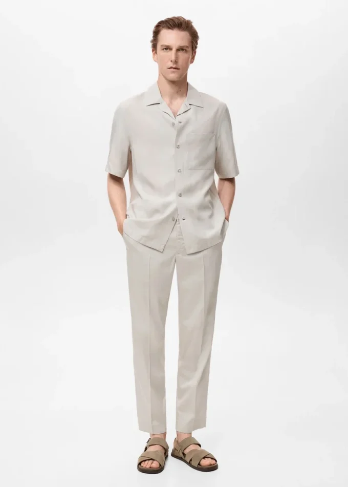 Chemise en lyocell coupe classique
