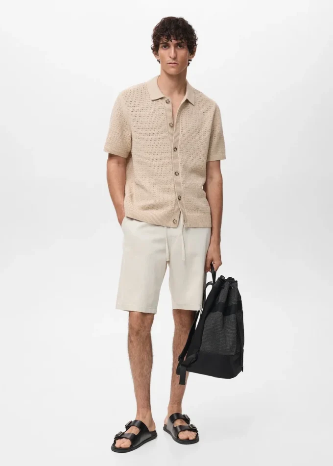 Chemise en maille ajourée