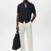 Chemise en maille côtelée
