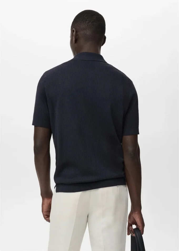 Chemise en maille côtelée