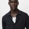 Chemise en maille côtelée