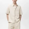 Chemise en mélange lin-coton