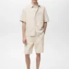 Chemise en mélange lin-coton