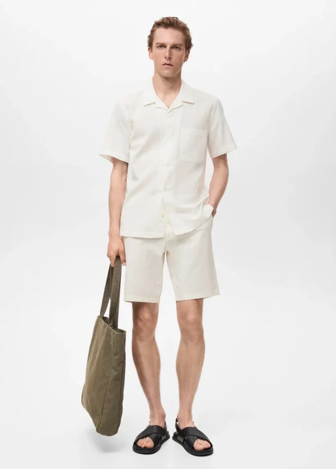 Chemise en seersucker coupe classique