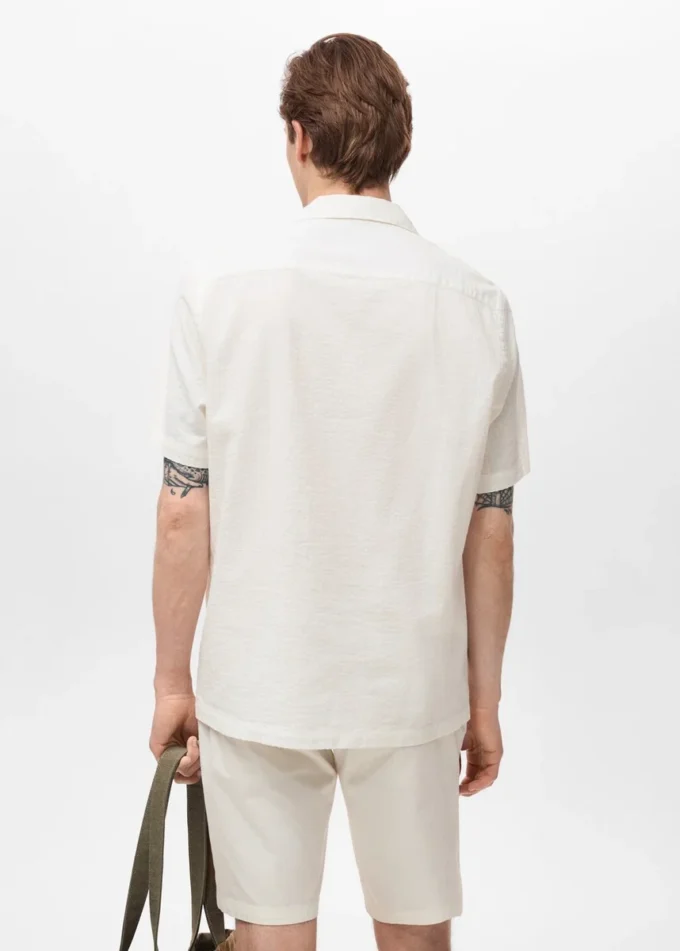 Chemise en seersucker coupe classique
