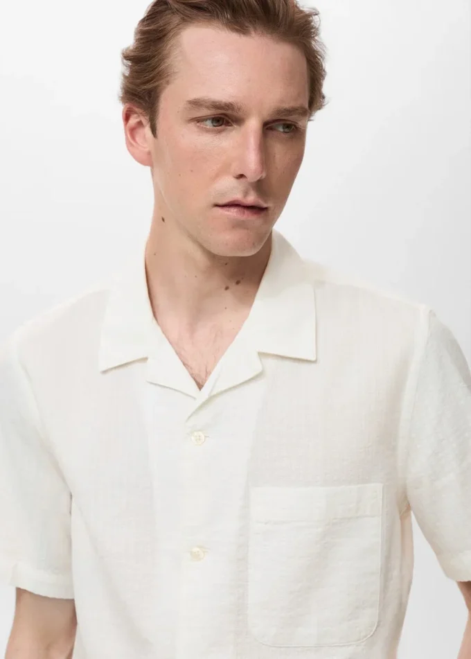 Chemise en seersucker coupe classique