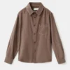 Chemise en velours côtelé coupe classique