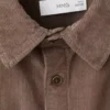 Chemise en velours côtelé coupe classique