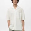 Chemise à fines rayures effet froissé Chemise à fines rayures effet froissé