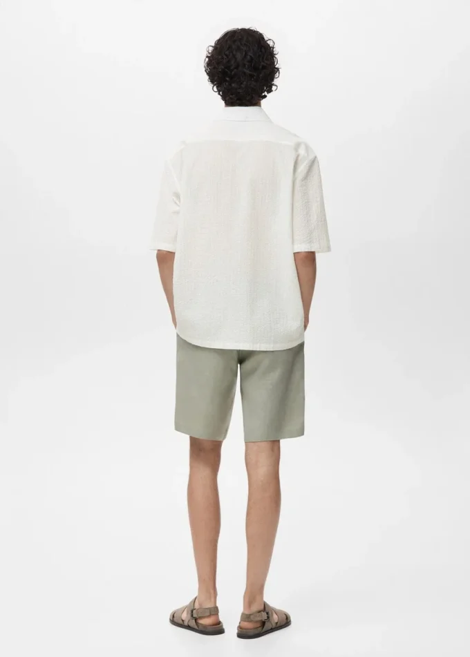 Chemise à fines rayures effet froissé Chemise à fines rayures effet froissé