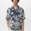 Chemise à fleurs effet froissé Chemise à fleurs effet froissé
