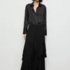 Chemise fluide à finition satinée