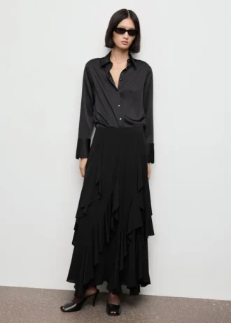 Chemise fluide à finition satinée