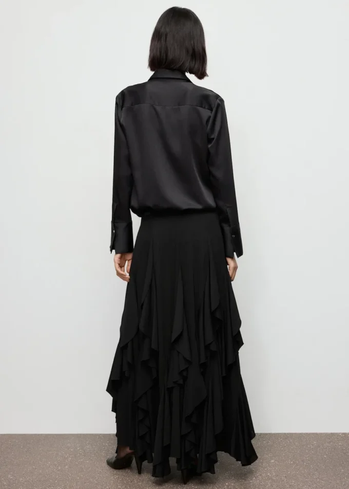 Chemise fluide à finition satinée