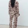 Chemise fluide à imprimé zèbre