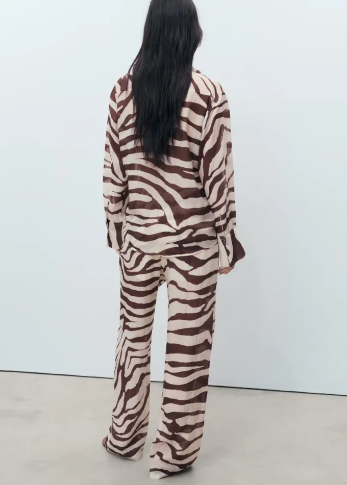 Chemise fluide à imprimé zèbre