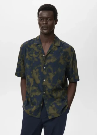 Chemise fluide imprimée à coupe régulière
