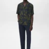 Chemise fluide imprimée à coupe régulière