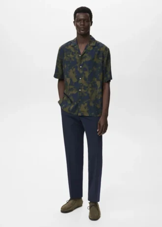 Chemise fluide imprimée à coupe régulière