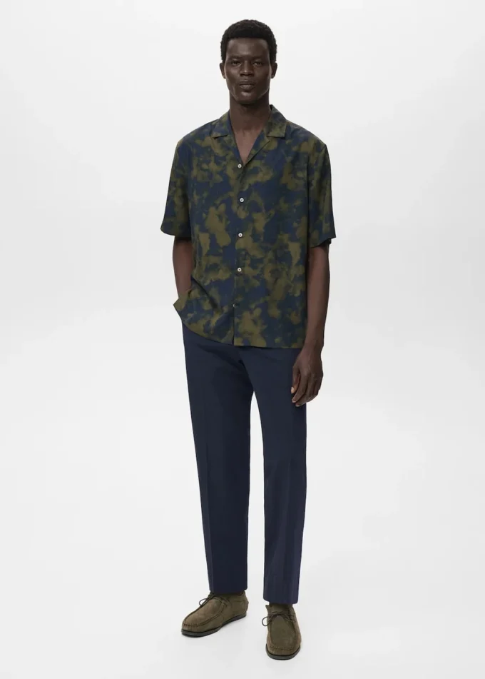 Chemise fluide imprimée à coupe régulière