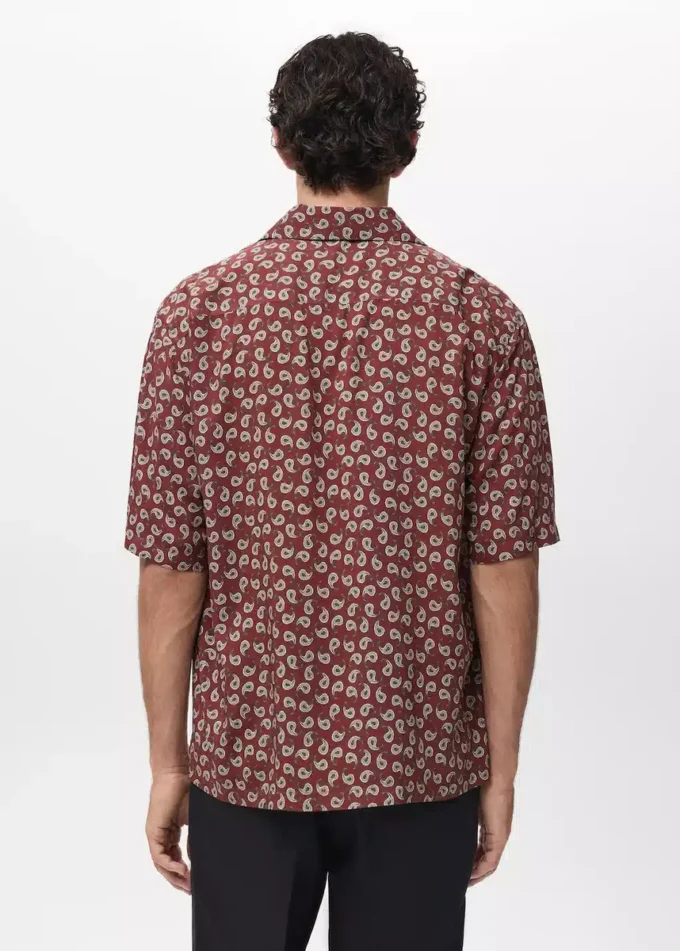 Chemise fluide imprimée à coupe régulière