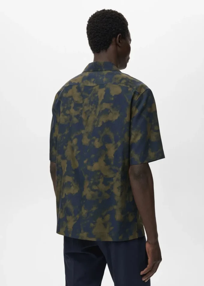 Chemise fluide imprimée à coupe régulière