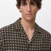 Chemise fluide imprimée à coupe régulière