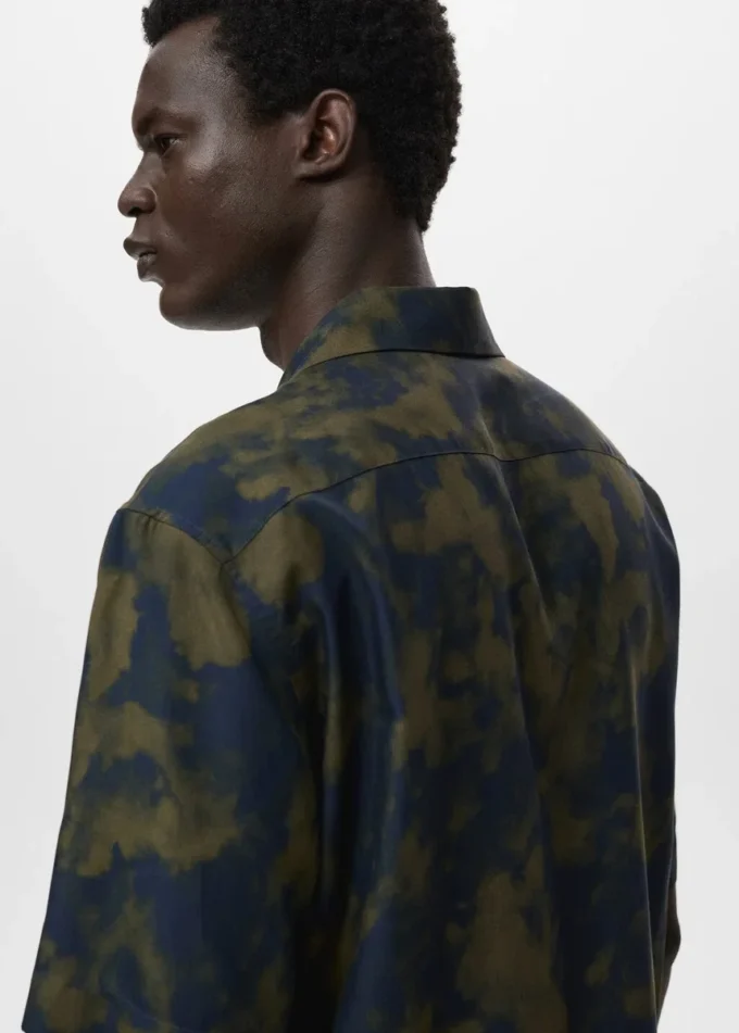 Chemise fluide imprimée à coupe régulière