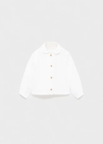 Chemise froissée à col claudine