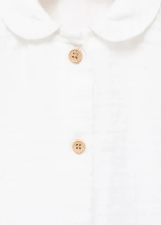 Chemise froissée à col claudine