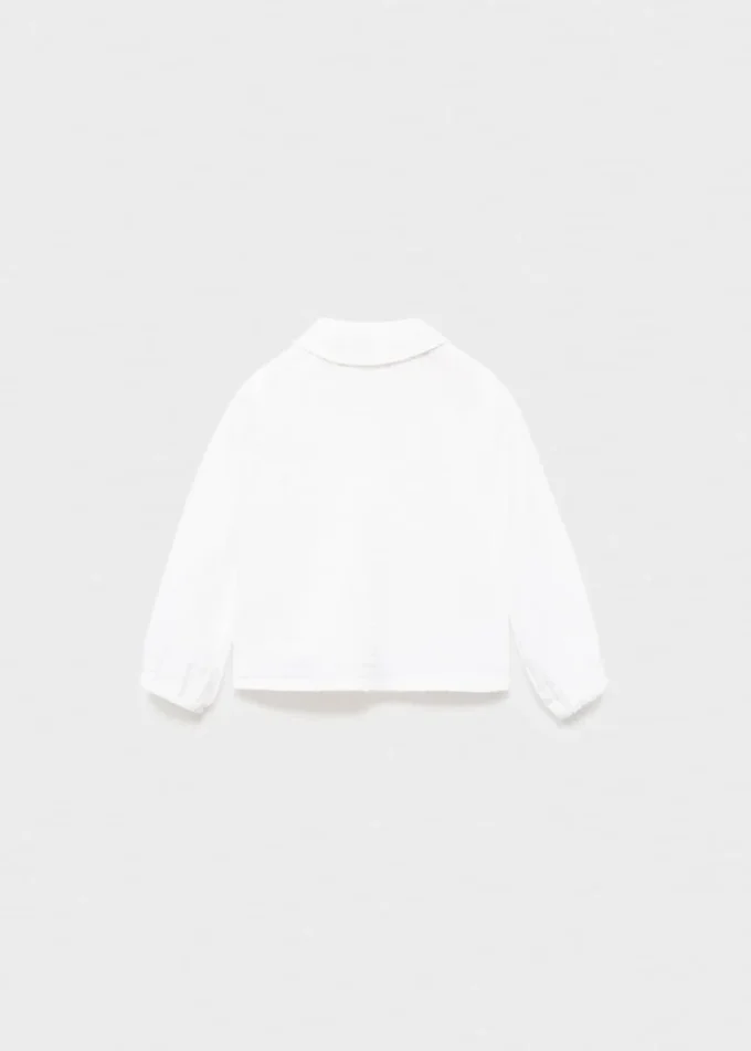 Chemise froissée à col claudine