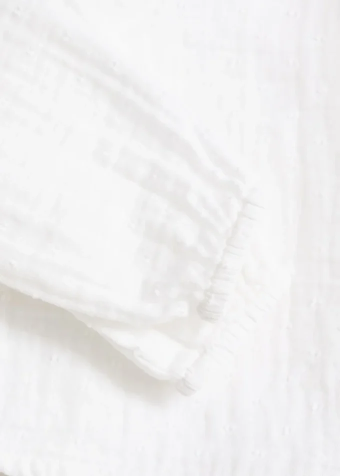 Chemise froissée à col claudine