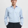 Chemise habillée slim fit en coton Giza à rayures Chemise habillée slim fit en coton Giza à rayures