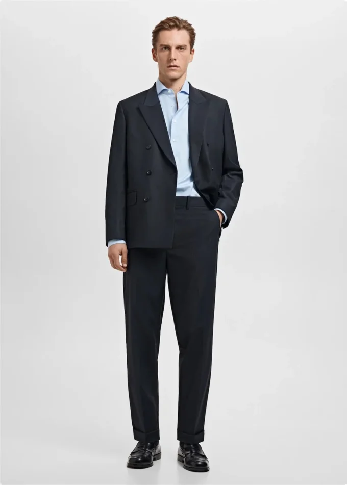 Chemise habillée slim fit en coton Giza à rayures Chemise habillée slim fit en coton Giza à rayures