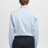 Chemise habillée slim fit en coton Giza à rayures Chemise habillée slim fit en coton Giza à rayures