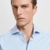 Chemise habillée slim fit en coton Giza à rayures Chemise habillée slim fit en coton Giza à rayures