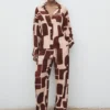 Chemise à imprimé géométrique