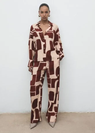Chemise à imprimé géométrique