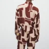 Chemise à imprimé géométrique