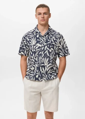 Chemise imprimée à coupe décontractée
