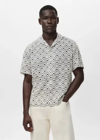 Chemise imprimée à coupe décontractée