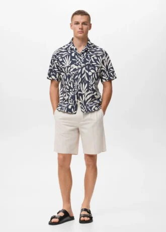 Chemise imprimée à coupe décontractée