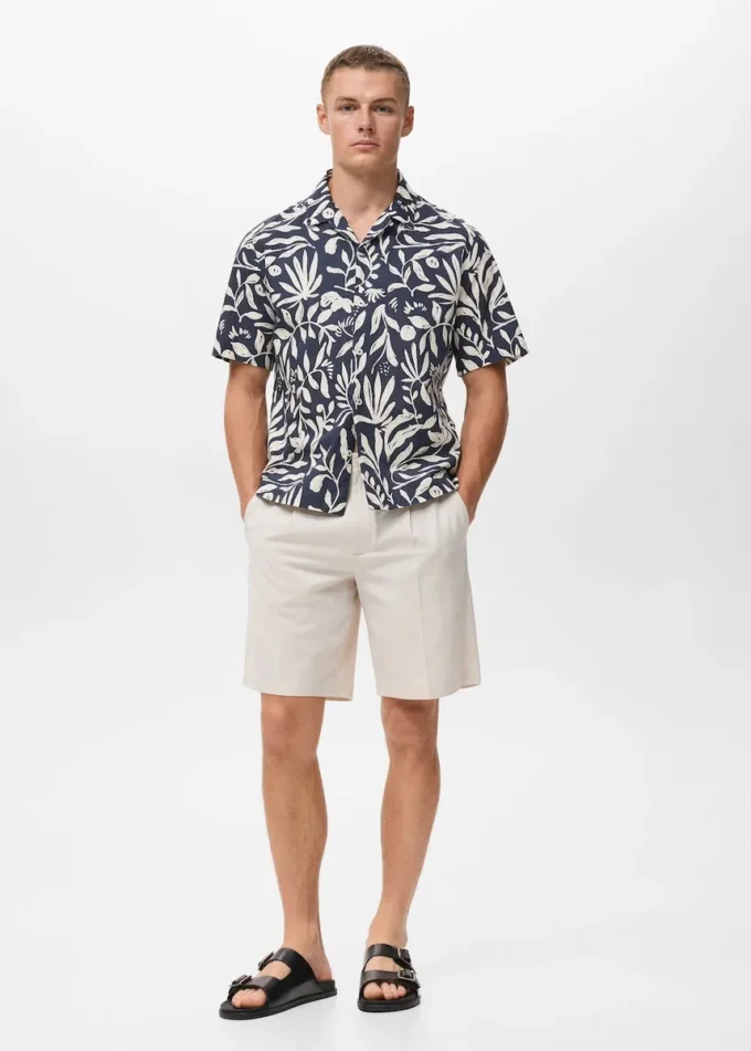 Chemise imprimée à coupe décontractée