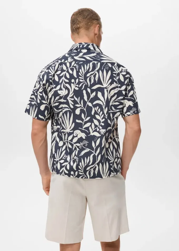 Chemise imprimée à coupe décontractée