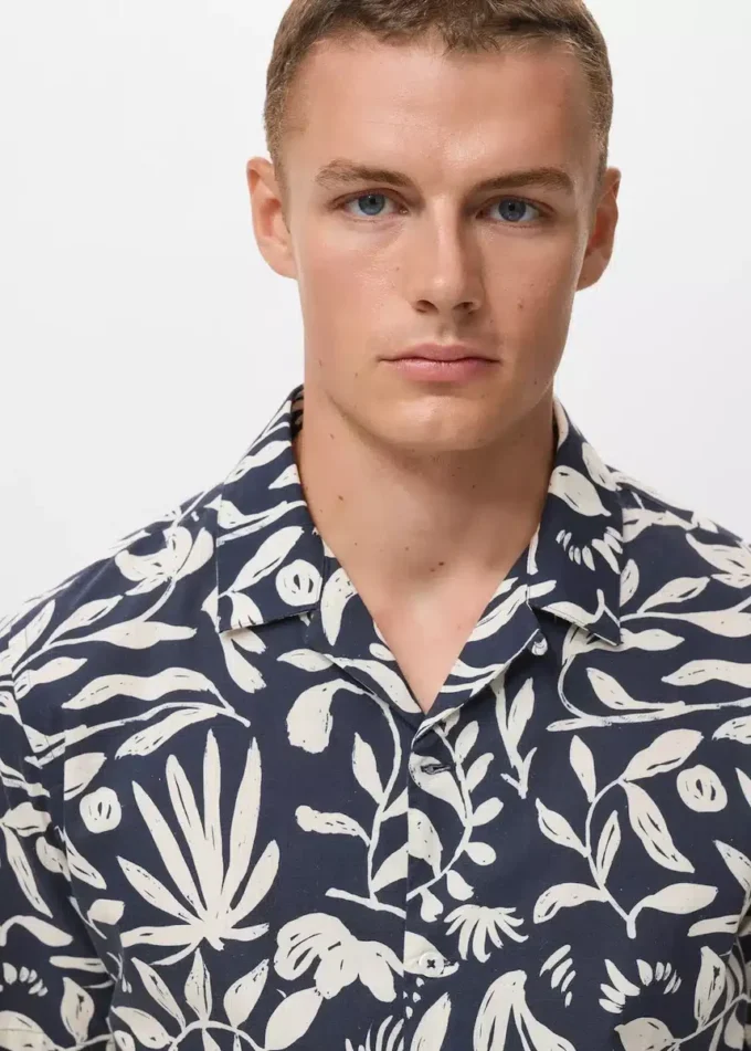 Chemise imprimée à coupe décontractée