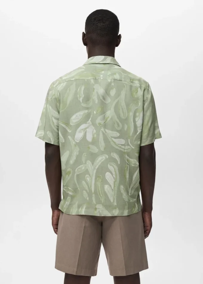 Chemise imprimée fluide à coupe décontractée