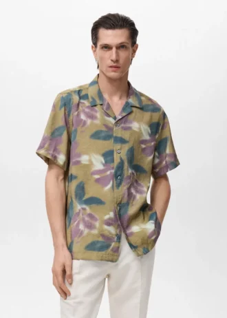Chemise imprimée à manches courtes
