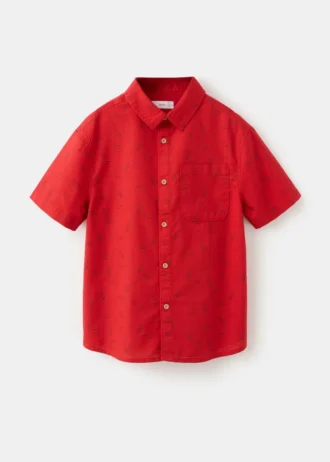Chemise imprimée à manches courtes