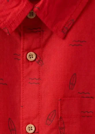 Chemise imprimée à manches courtes