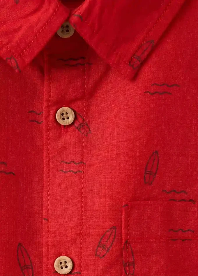 Chemise imprimée à manches courtes Chemise imprimée à manches courtes